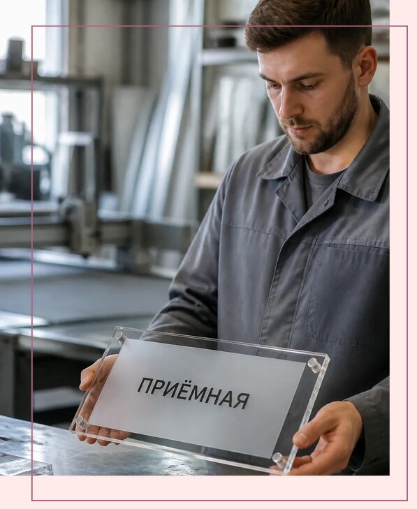 Таблички из оргстекла на заказ в Зиме от 3989 р. | Аванза-Зма